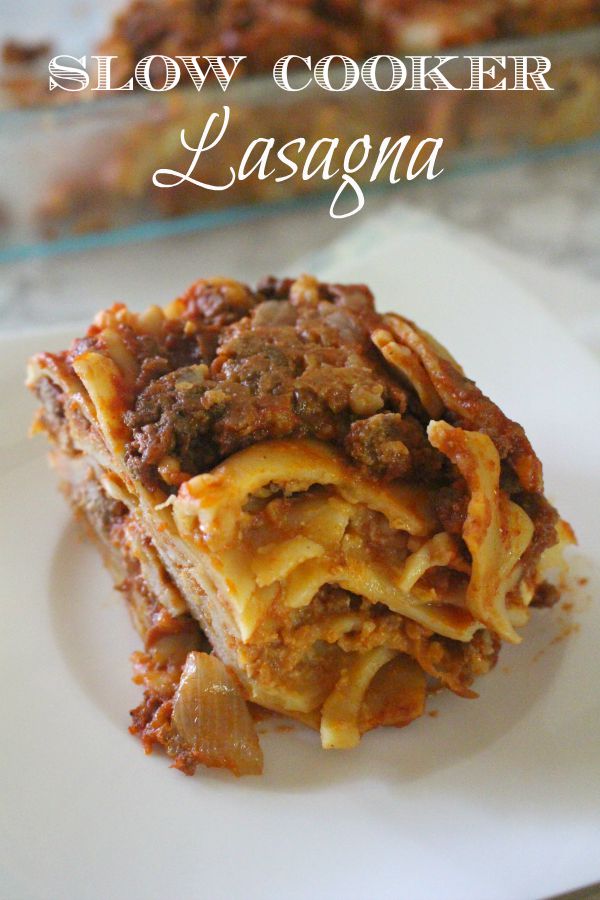 Slow Cooker Lasagna - A Thousand Country Roads